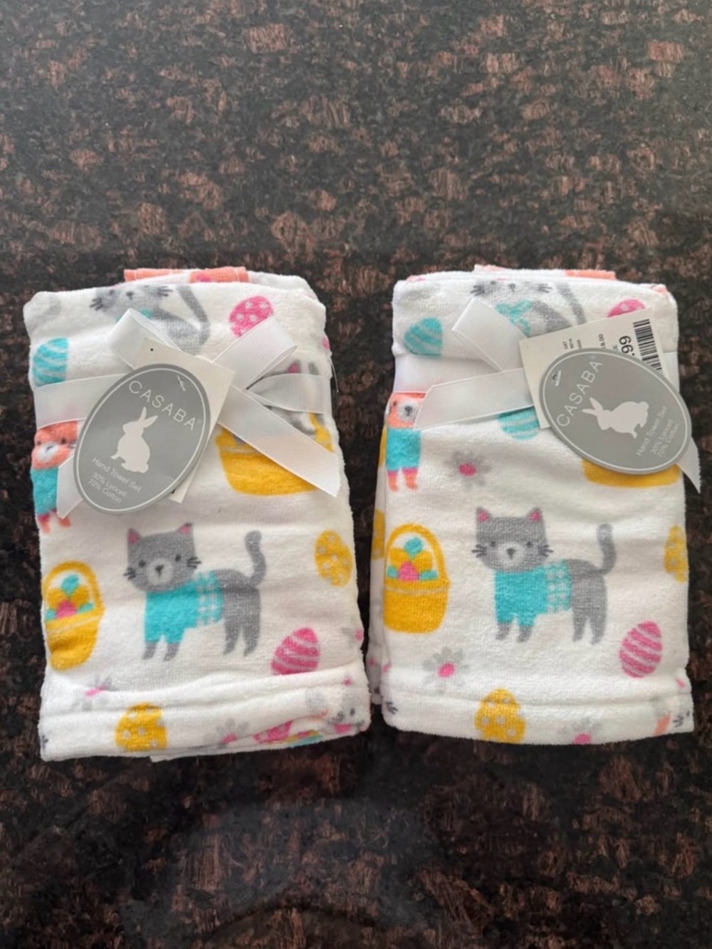 Cat Easter Hand Towels